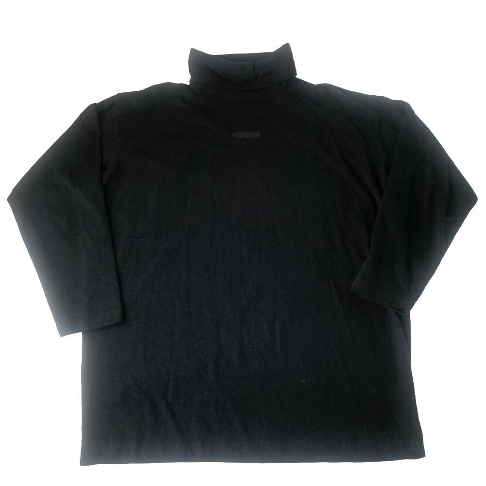 Charcoal Black Turtle Neck Sweater 3/4 Sleeve Size 38